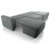 Диван-кровать, набор 150, оттоманка слева, ткань Tibet Steel Grey